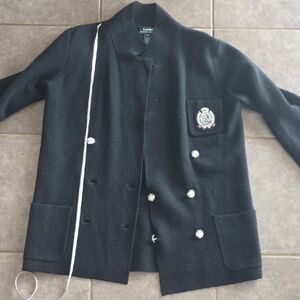 Polo by Ralph Lauren Black Blazer with Embroidered Crest